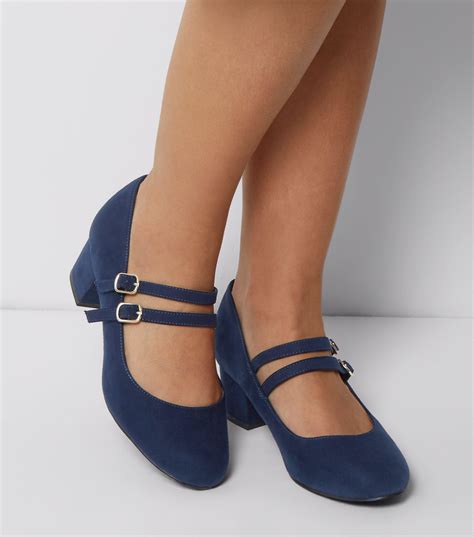 wide fitting blue ladies shoes